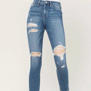 Flying Monkey: High Rise Distressed Crop Skinny